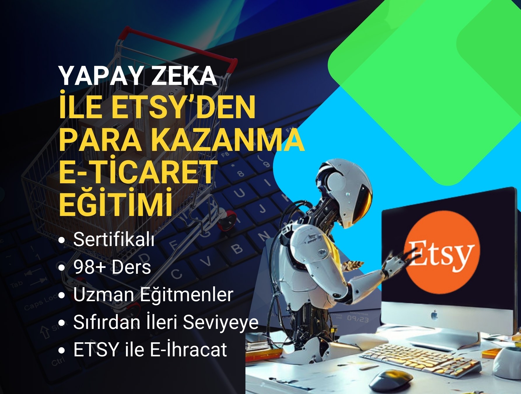 Yapay Zeka ile Etsy'den Para Kazanma ETicaret Eğitimi Yapay Zeka Master